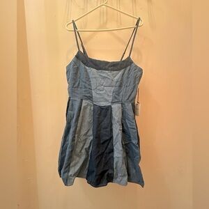 NWT Forever 21 Denim Patchwork Dress
